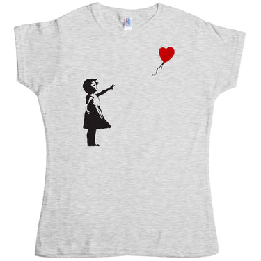 Banksy Girl With Balloon T-Shirt for Women 8Ball